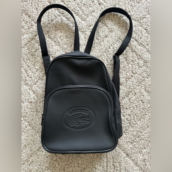 Lacoste Black Mini Backpack - Picture 1 of 11